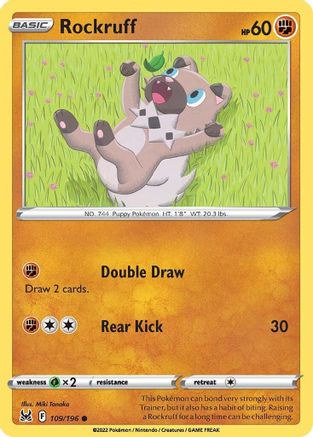 Rockruff (109/196) - SLO  - Common - Reverse Holofoil