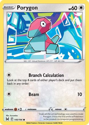 Porygon (140/196) - SLO  - Common - Reverse Holofoil