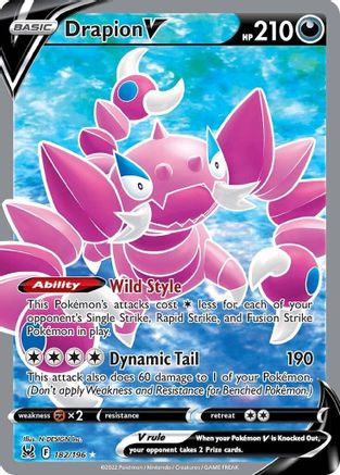 Drapion V (Full Art) (182/196) - SLO  - Ultra Rare - Holofoil