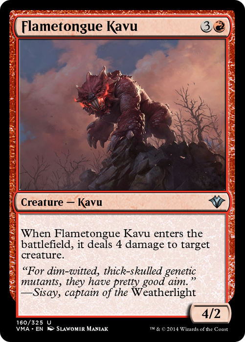 Flametongue Kavu (VMA-160) - uncommon - Foil