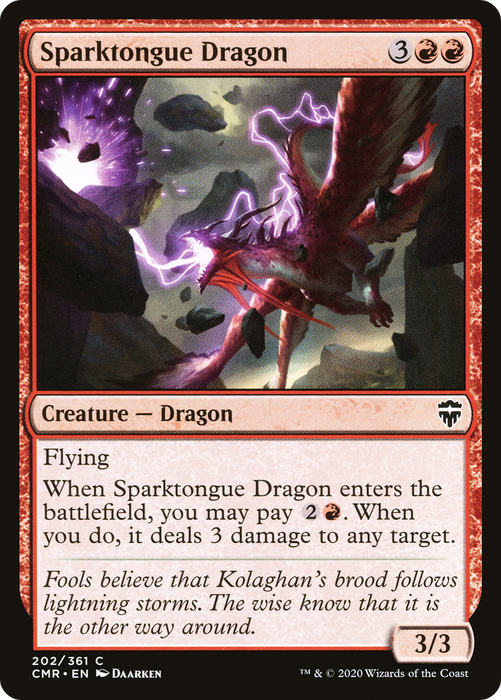 Sparktongue Dragon (CMR-202) - common - Foil