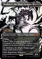 Skithiryx, the Blight Dragon (MUL-147Z) - mythic: (Showcase) (Borderless) - Foil