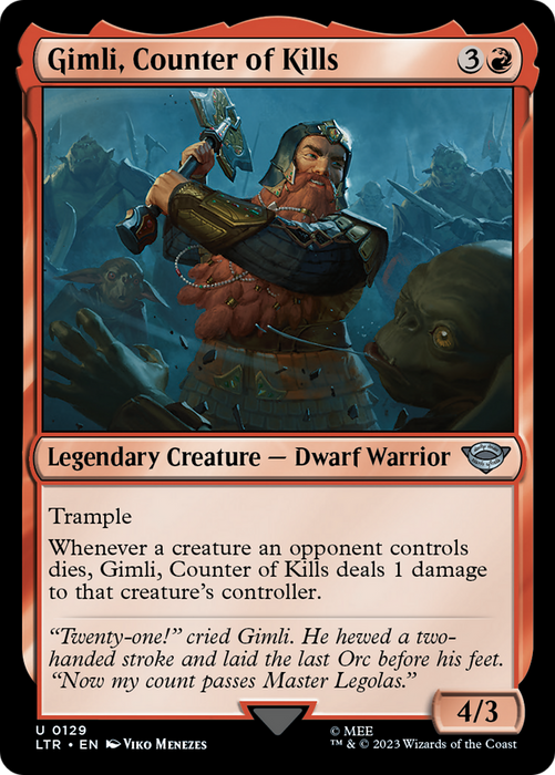 Gimli, Counter of Kills (LTR-129) - uncommon - Foil