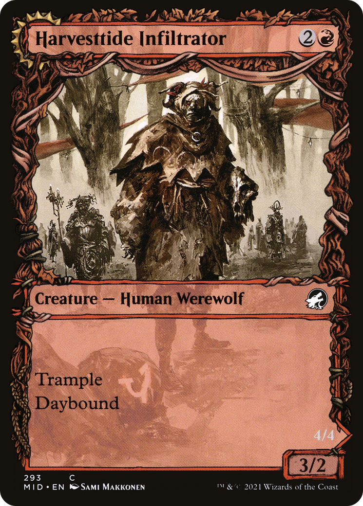 Harvesttide Infiltrator // Harvesttide Assailant (MID-293) - common: (Showcase, Double Faced Transform)