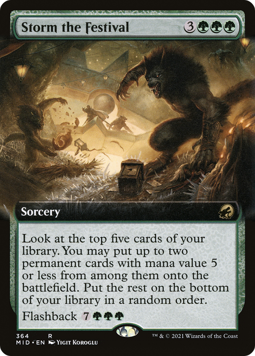 Storm the Festival (MID-364) - rare: (Extended Art) - Foil