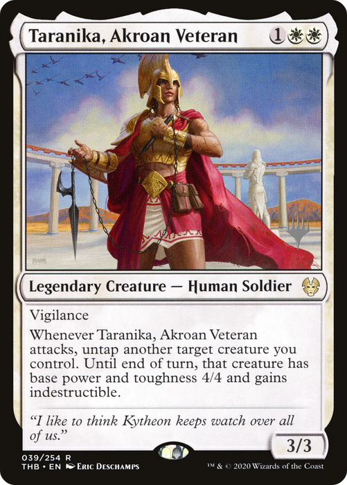 Taranika, Akroan Veteran (PPTHB-39P) - rare - Foil