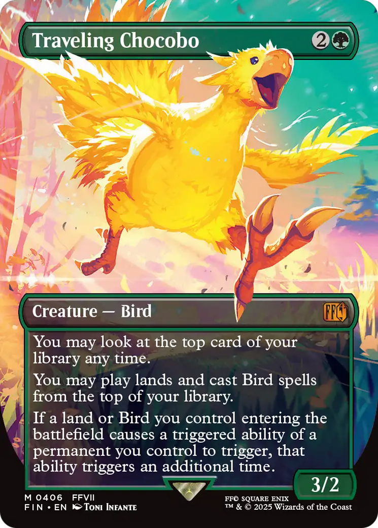 Traveling Chocobo (Borderless) (FIN-406) - mythic