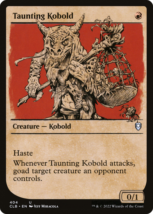 Taunting Kobold (CLB-404) - uncommon: (Showcase) - Foil