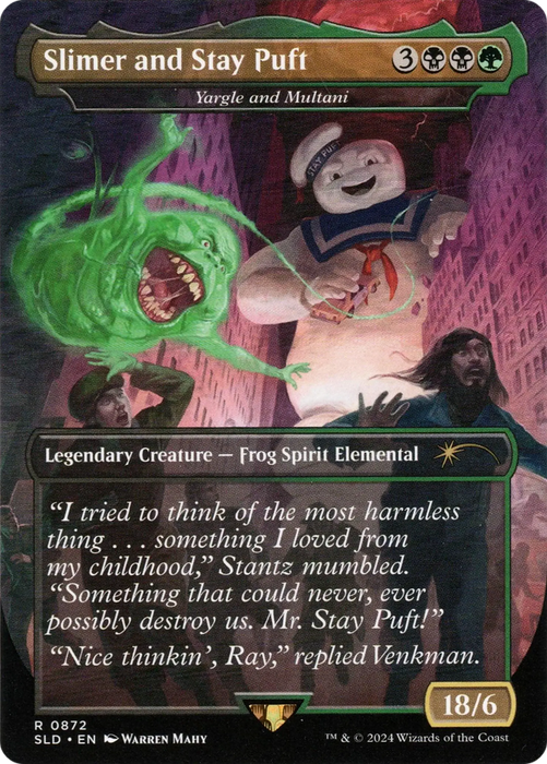 Yargle and Multani (SLD-872) - rare / Slimer and Stay Puft (Borderless) - Foil
