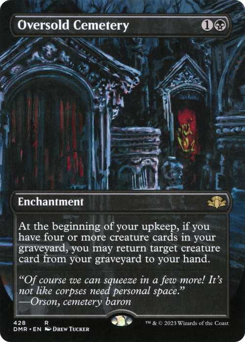 Oversold Cemetery (DMR-428) - rare (Borderless) - Foil