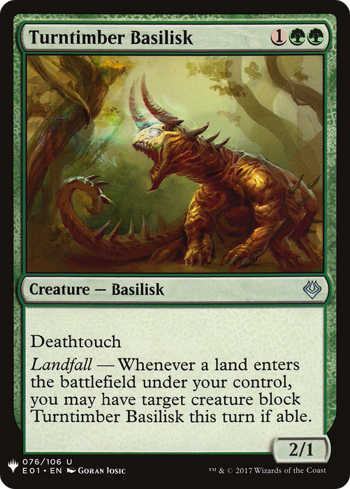 Turntimber Basilisk (LIST-E01-76) - uncommon