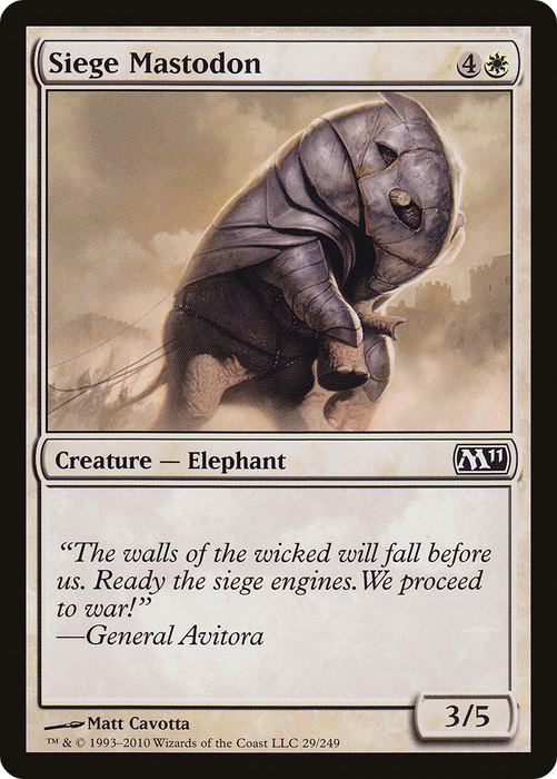 Siege Mastodon (M11-029) - common - Foil