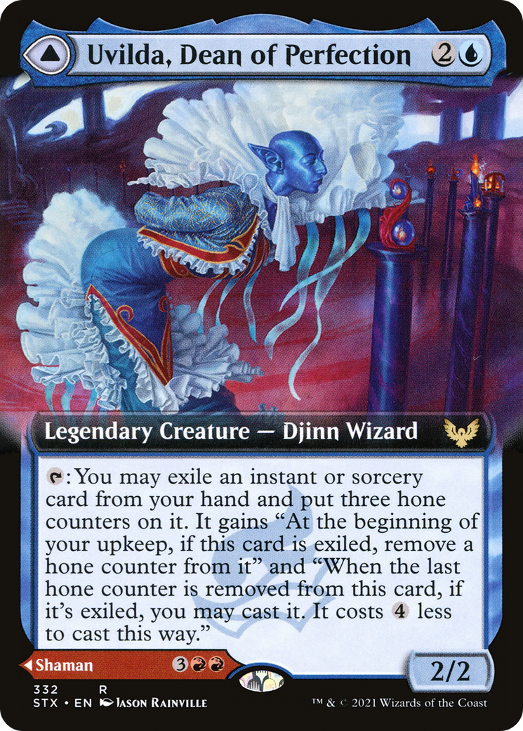 Uvilda, Dean of Perfection // Nassari, Dean of Expression (STX-332) - rare: (Extended Art)
