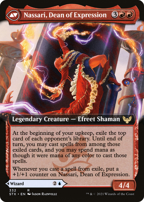 Uvilda, Dean of Perfection // Nassari, Dean of Expression (STX-332) - rare: (Extended Art)