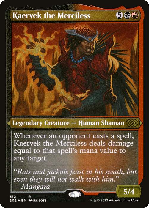 Kaervek the Merciless (2X2-512) - rare - Etched Foil