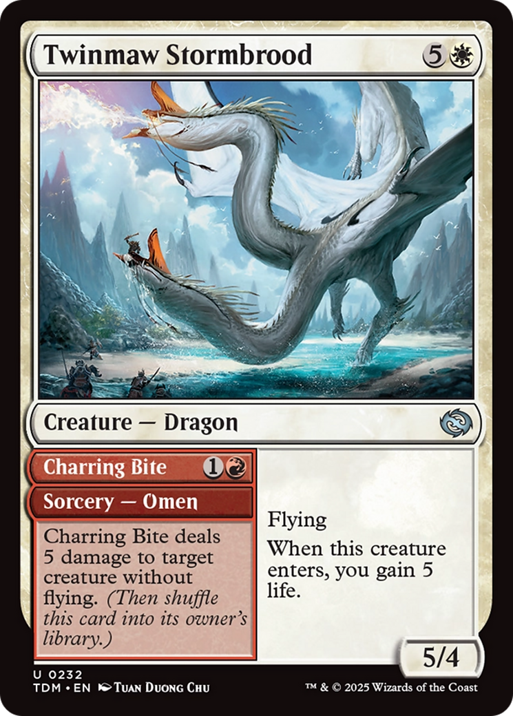 Twinmaw Stormbrood // Charring Bite (TDM-232) - uncommon - Foil