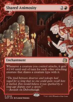 Shared Animosity (WOT-049) - rare: (Showcase) (Borderless) - Foil
