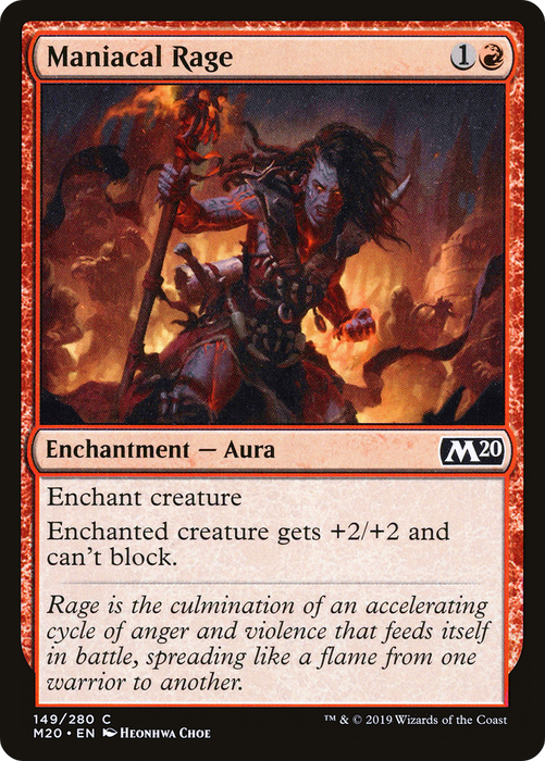 Maniacal Rage (M20-149) - common - Foil
