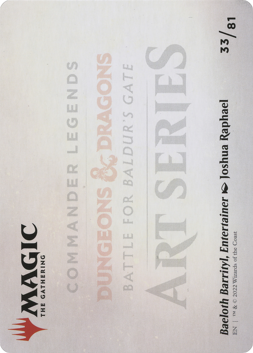 Baeloth Barrityl, Entertainer // Baeloth Barrityl, Entertainer (ACLB-033) - common (Borderless)