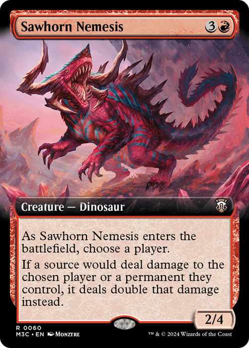 Sawhorn Nemesis (M3C-060) - rare: (Extended Art) - Foil
