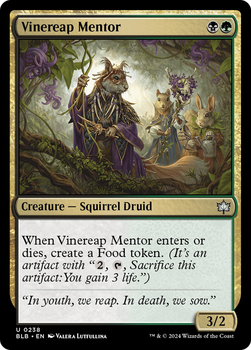 Vinereap Mentor (BLB-238) - uncommon - Foil