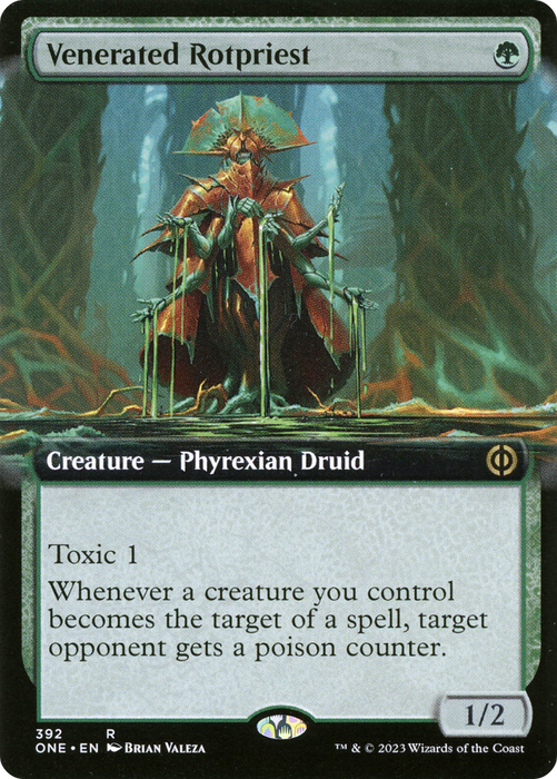 Venerated Rotpriest (ONE-392) - rare: (Extended Art) - Foil