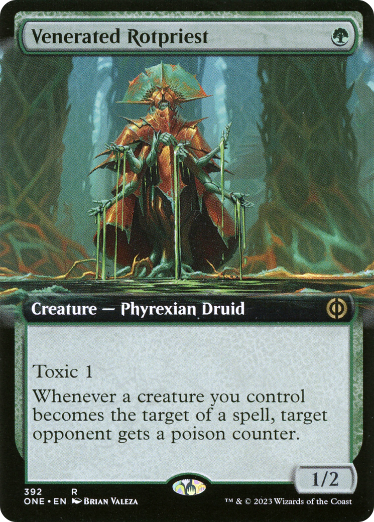 Venerated Rotpriest (ONE-392) - rare: (Extended Art) - Foil