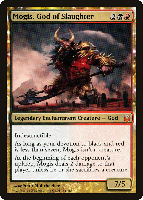 Mogis, God of Slaughter (BNG-151) - mythic: (enchantment) - Foil