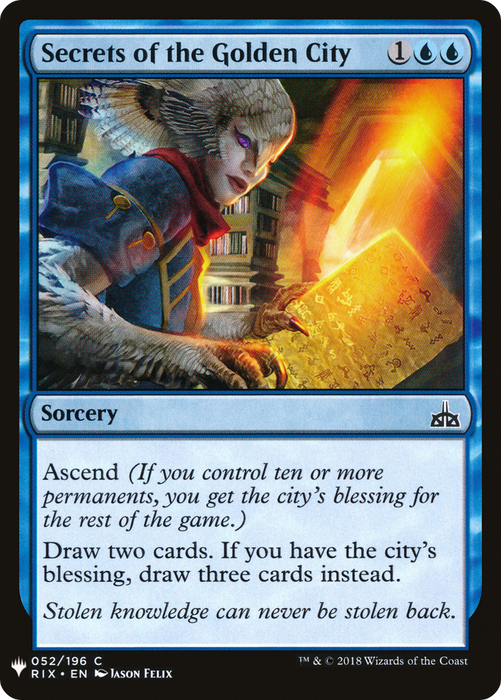 Secrets of the Golden City (LIST-RIX-52) - common