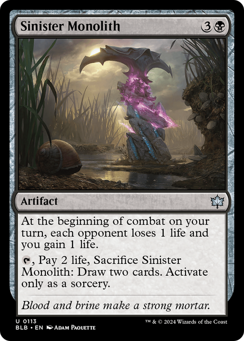 Sinister Monolith (BLB-113) - uncommon - Foil