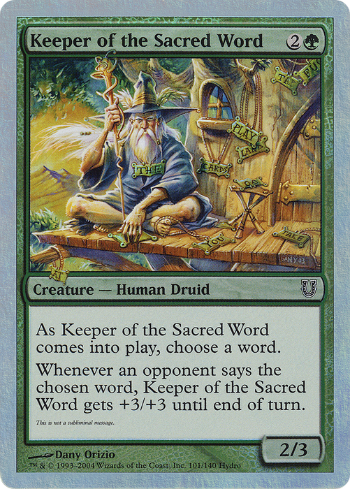 Keeper of the Sacred Word (UNH-101★) - common - Foil