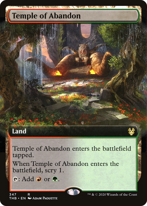 Temple of Abandon (THB-347) - rare: (Extended Art)