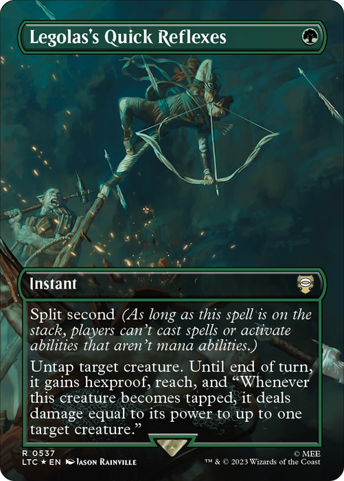 Legolas's Quick Reflexes (LTC-537) - rare (Borderless) - Foil