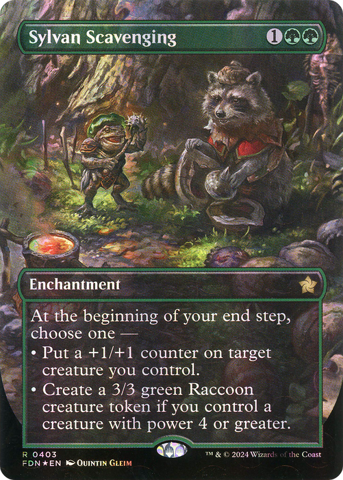 Sylvan Scavenging (FDN-403) - rare (Borderless) - Foil