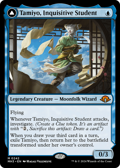 Tamiyo, Inquisitive Student // Tamiyo, Seasoned Scholar (MH3-242) - mythic