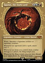 Sauron, the Dark Lord (LTR-821) - mythic: (Showcase) (Borderless) - Foil