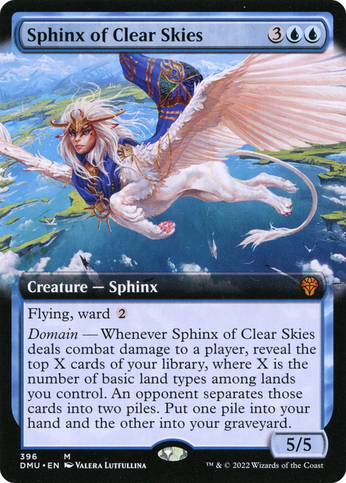 Sphinx of Clear Skies (DMU-396) - mythic: (Extended Art)