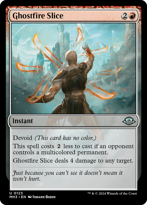 Ghostfire Slice (MH3-123) - uncommon: (devoid) - Foil