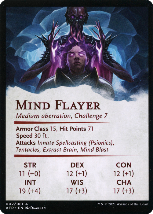 Mind Flayer // Mind Flayer (AAFR-002) - common (Borderless) - Foil