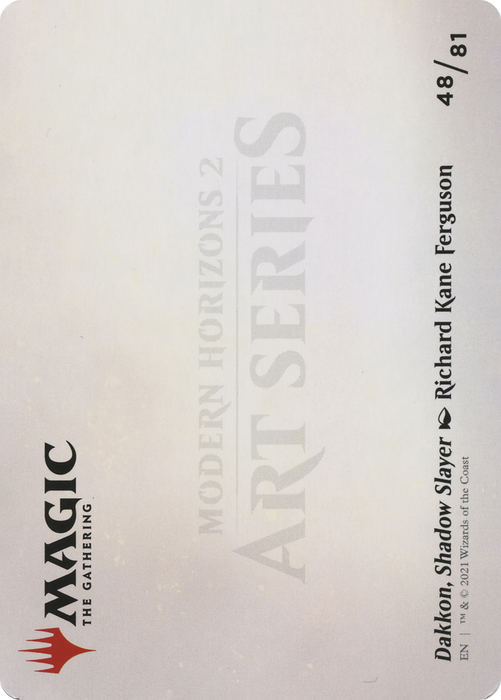 Dakkon, Shadow Slayer // Dakkon, Shadow Slayer (AMH2-048) - common (Borderless)