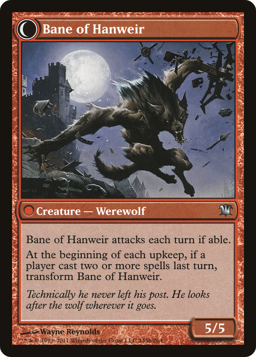 Hanweir Watchkeep // Bane of Hanweir (ISD-145) - uncommon: (Double Faced Transform)