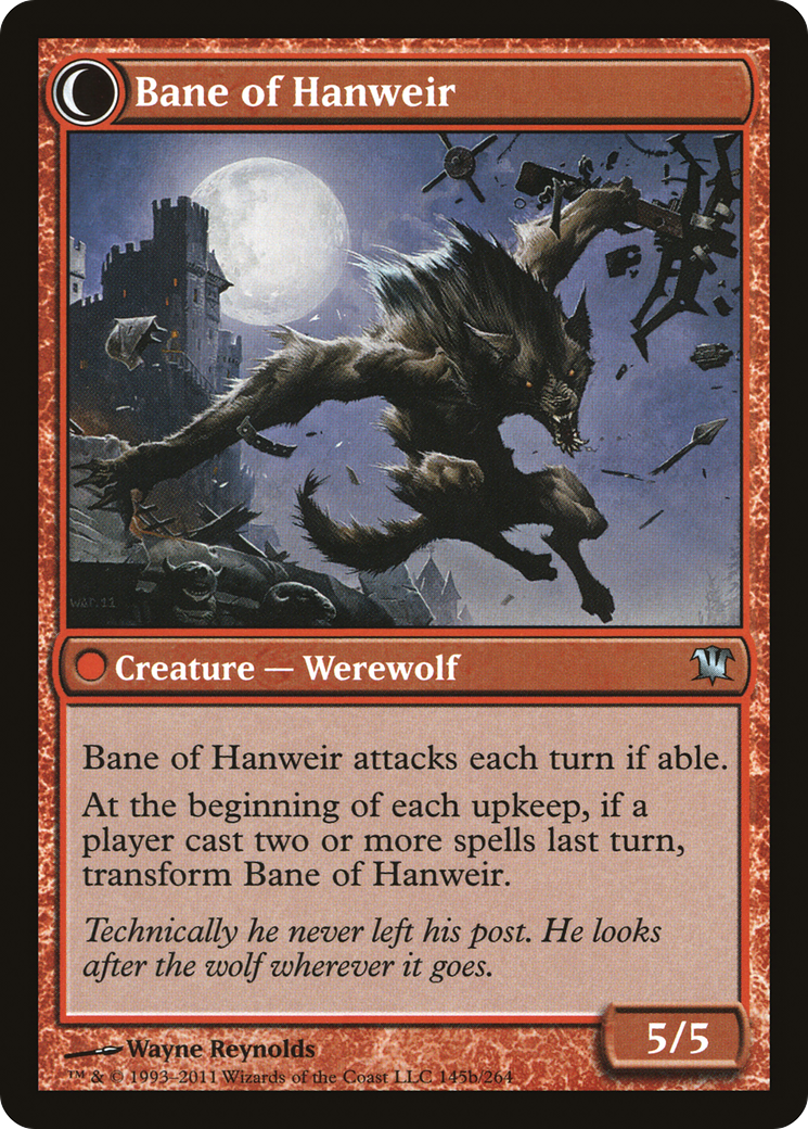Hanweir Watchkeep // Bane of Hanweir (ISD-145) - uncommon: (Double Faced Transform) - Foil