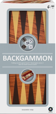 Jeu de Backgammon en Bois Portatif (Multilingual)