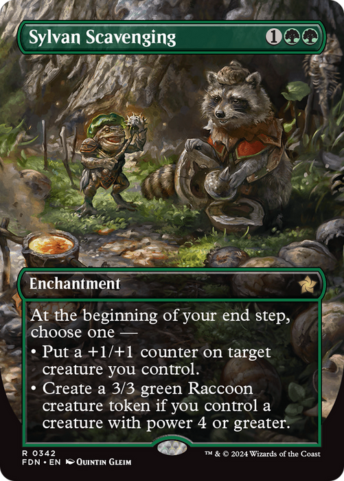 Sylvan Scavenging (FDN-342) - rare (Borderless) - Foil