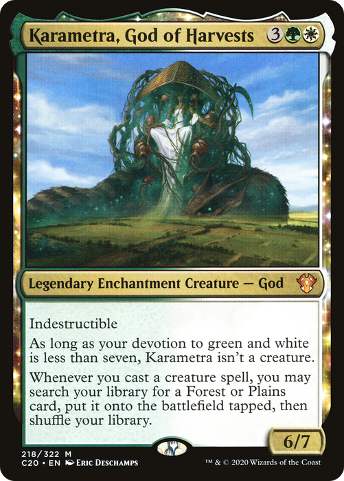 Karametra, God of Harvests (C20-218) - mythic: (enchantment)