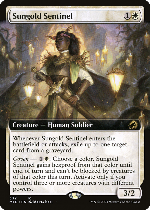 Sungold Sentinel (MID-332) - rare: (Extended Art)
