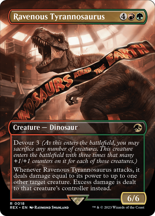 Ravenous Tyrannosaurus (REX-018) - rare (Borderless)