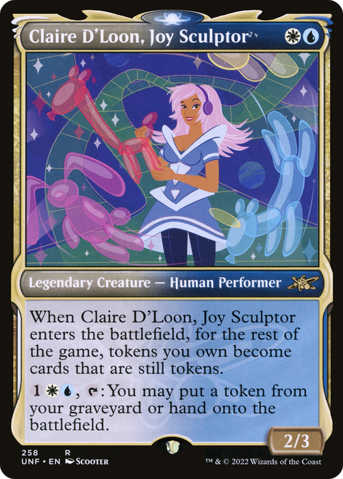 Claire D'Loon, Joy Sculptor (UNF-258) - rare: (Showcase) - Foil