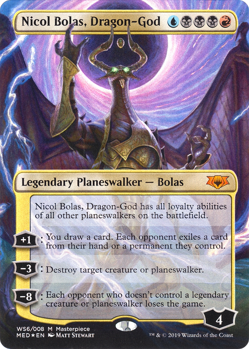 Nicol Bolas, Dragon-God (MED3-WS6) - mythic (Borderless) - Foil
