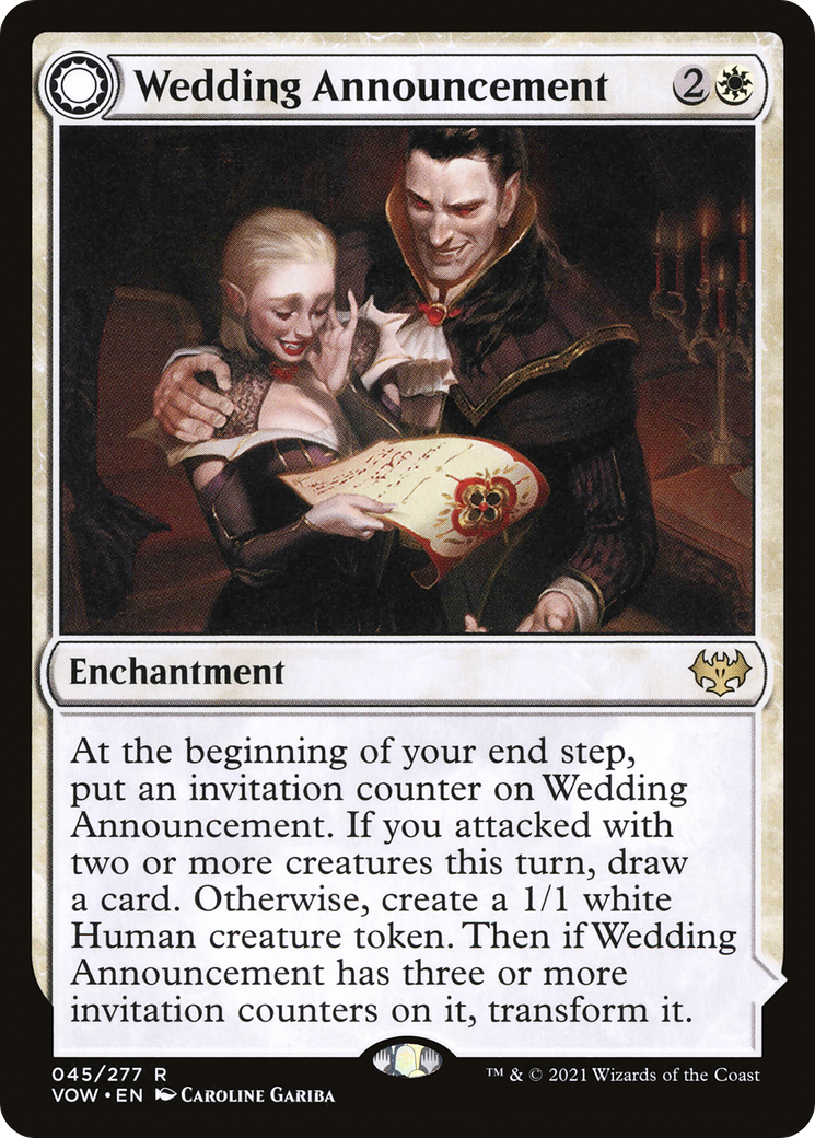 Wedding Announcement // Wedding Festivity (VOW-045) - rare: (Double Faced Transform) - Foil